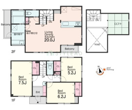 横浜市泉区上飯田町の新築一戸建【間取り】