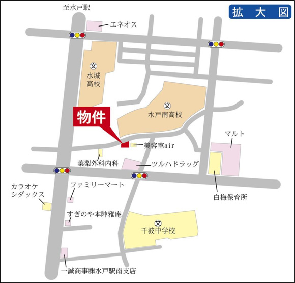 スーパーやドラックストアが徒歩圏にあります！