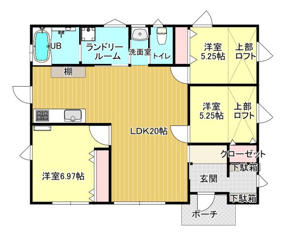 奥州市水沢字中城の新築一戸建【間取り】