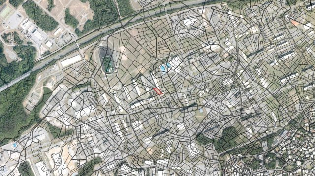 【軍用地】キャンプ・ハンセン（約４０倍）【地図】