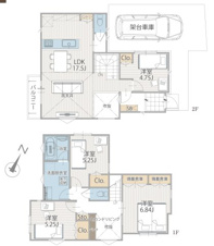 横浜市神奈川区三ツ沢中町の新築一戸建【間取り】