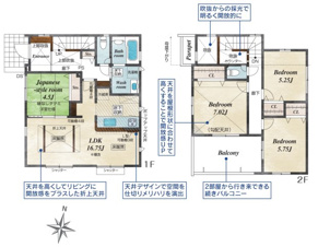 横浜市保土ケ谷区上菅田町の新築一戸建【間取り】
