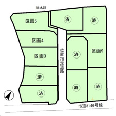 中津川市茄子川の売地【区画図】