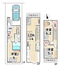 右京区梅津中村町【間取り】