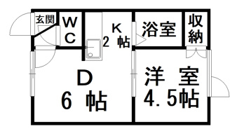 ◎収益物件◎コーポOTK【間取り】間取りは一例です。