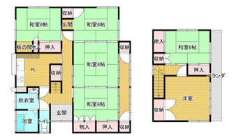 石巻市水明南２丁目の中古一戸建【間取り】