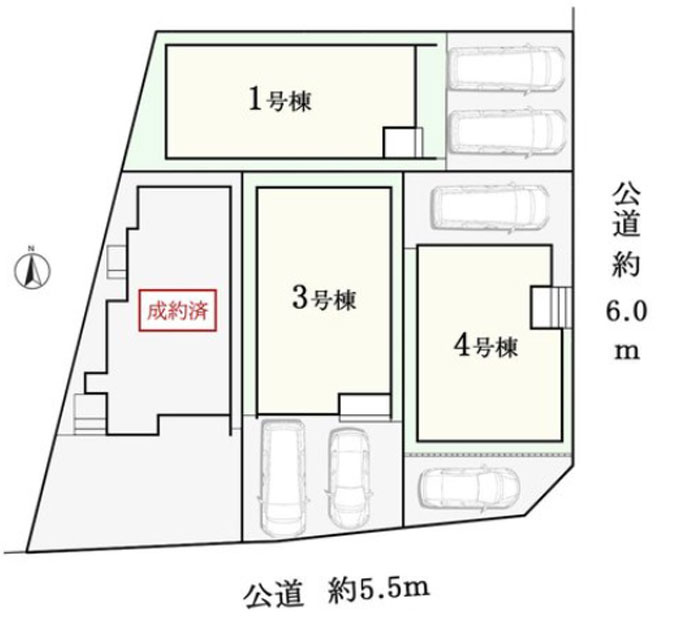 尾張旭市西大道町六兵衛前【区画図】