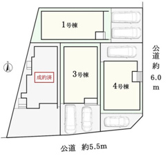 尾張旭市西大道町六兵衛前【区画図】