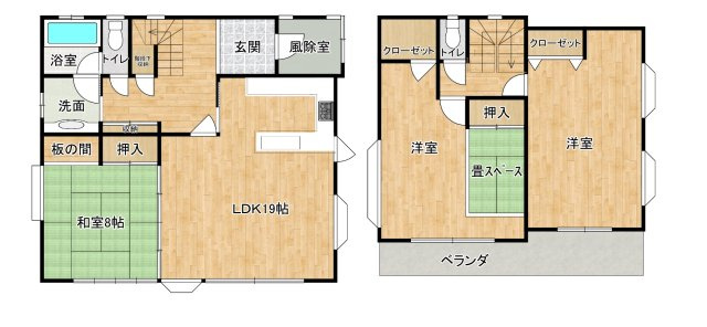 盛岡市北松園２丁目の中古一戸建【間取り】