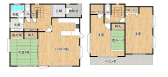 盛岡市北松園２丁目の中古一戸建【間取り】