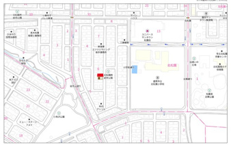 盛岡市北松園２丁目の中古一戸建【地図】