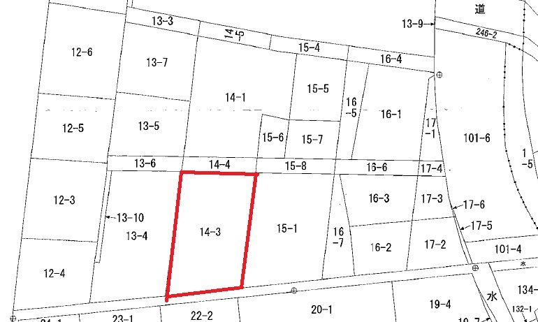 石巻市東中里３丁目の売地【間取り】
