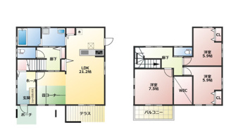 熊本市南区良町一丁目 戸建て【間取り】