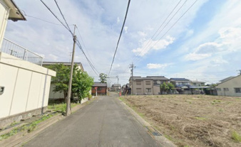 あま市西今宿平割四　土地【前面道路含む現地写真】