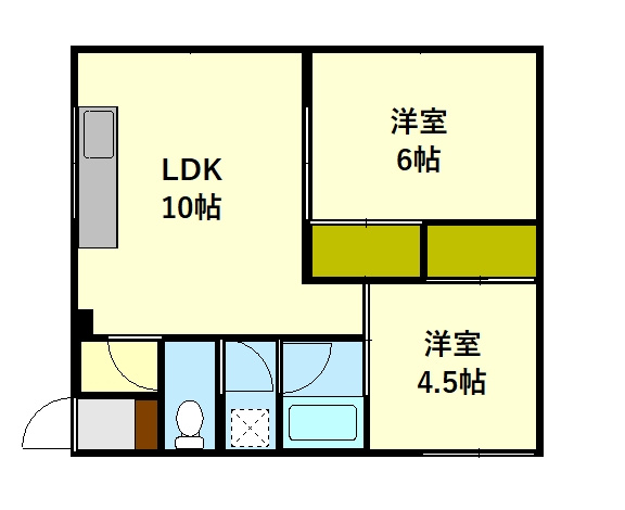 小樽市稲穂３丁目のアパート【間取り】