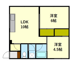 小樽市稲穂３丁目のアパート【間取り】