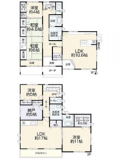 清須市春日上須ケ田　二世帯住宅【間取り】