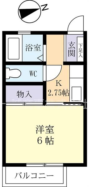 1人暮らしにちょうど良い洋室6帖です！