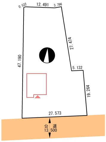 釧路町昆布森1丁目25-1売家【区画図】土地面積なんとひろびろ1028.13㎡（311.00坪）！！