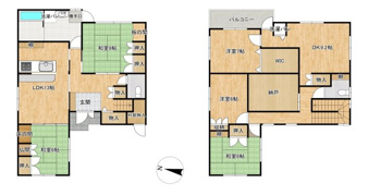 野洲市冨波乙の中古一戸建【間取り】