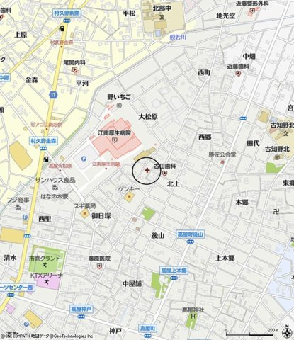 江南市高屋町北上【地図】