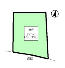 中津川市駒場の売地【間取り】公簿：257㎡(77.74坪)