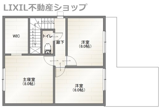 上越市北城町３丁目の新築一戸建【間取り】配置図