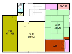 足柄下郡湯河原町宮上の中古一戸建【間取り】２階間取り