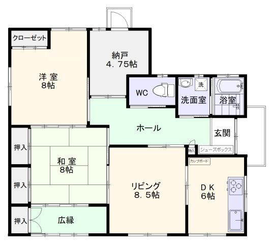 稲敷月出里【間取り】使いやすい間取り