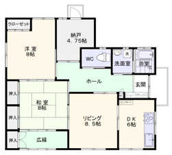 稲敷月出里【間取り】使いやすい間取り