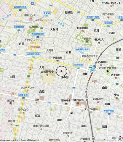 江南市古知野町日の出68番地倉庫ガレージ【地図】