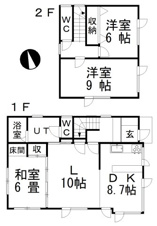 厚岸町門静2丁目売家【間取り】