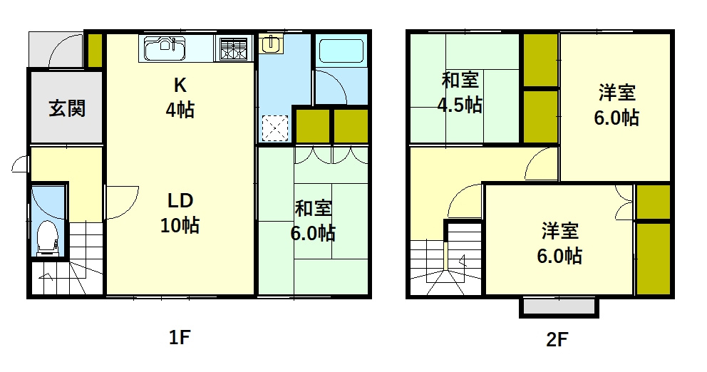 小樽市末広町の中古一戸建【間取り】