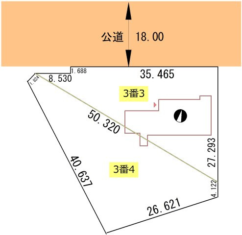 【商談中】白糠郡白糠町庶路2丁目3-3.4売家【区画図】敷地面積なんと約388坪！ゆとりある毎日を過ごせそうですね◎