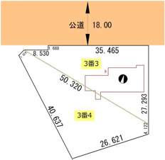 【商談中】白糠郡白糠町庶路2丁目3-3.4売家【区画図】敷地面積なんと約388坪！ゆとりある毎日を過ごせそうですね◎
