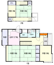 三本柳中古住宅【間取り】
