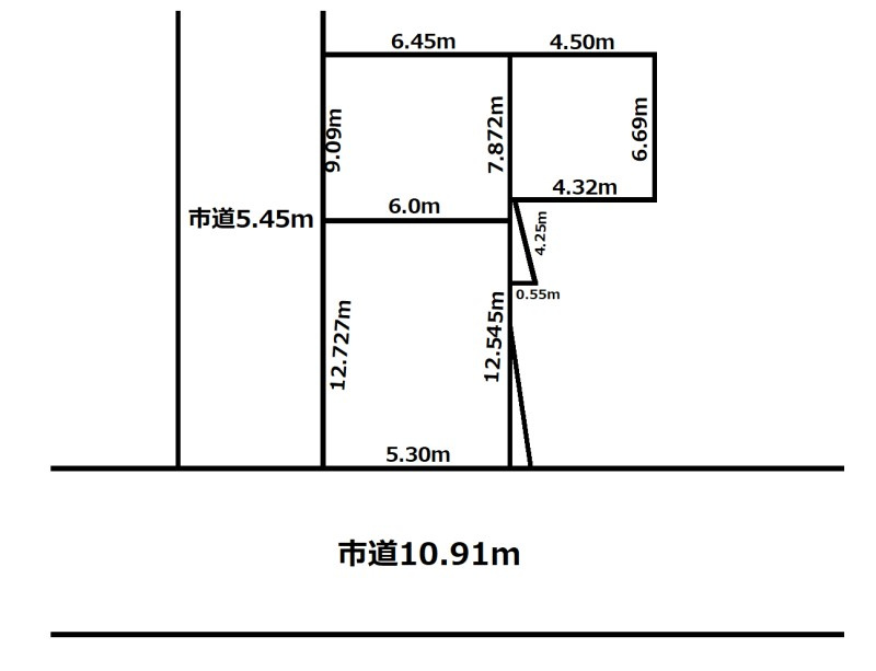 小樽市色内２丁目の売地【間取り】