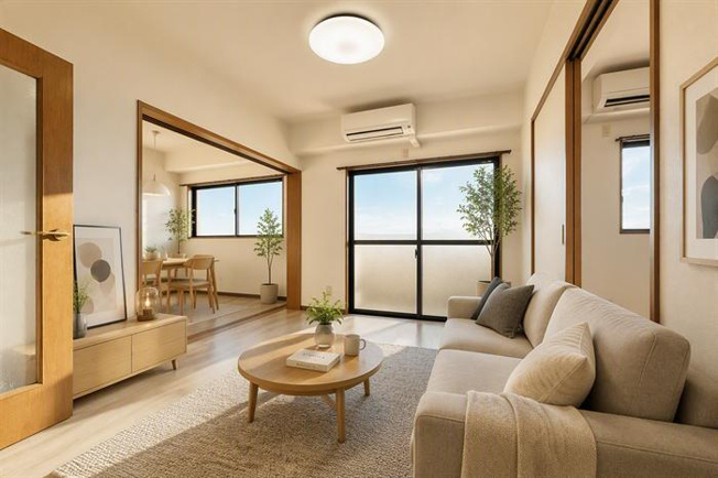 3部屋繋がっているので使いやすい間取りです
