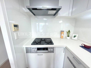 エクセレントスクエア相模大野【キッチン】三口コンロで、お料理の効率もアップ！使い勝手の良さを考えました。お洒落なシステムキッチンです。