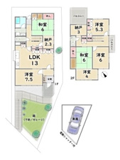 北区大北山原谷乾町【間取り】