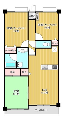 リーベスト青梅新町【間取り】