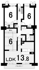 サンハイツ中央台E棟【間取り】