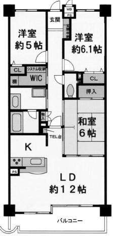 ライオンズマンション小牧【間取り】