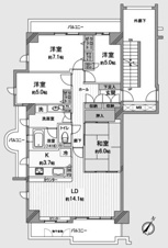 桃花台パークヒルズ5番館【間取り】