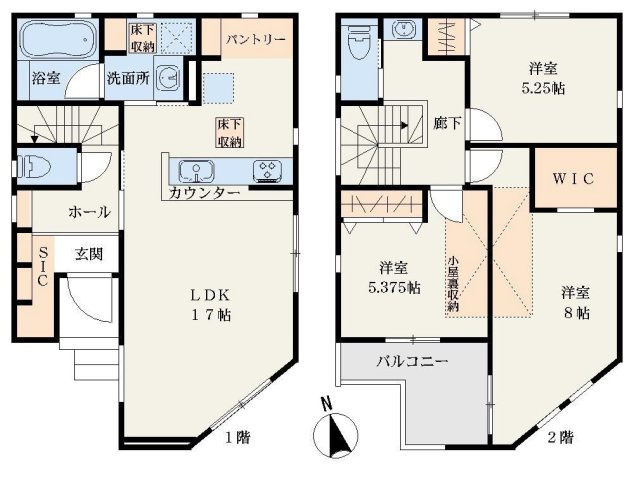 横浜市鶴見区馬場１丁目の新築一戸建【間取り】