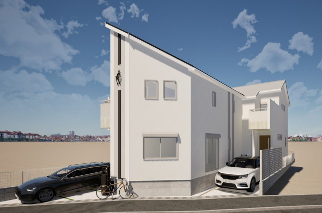 横浜市鶴見区馬場１丁目の新築一戸建【外観パース】