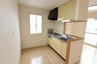 ハピネス Ａ・Ｂ【キッチン】対面キッチン（ガスコンロ付）