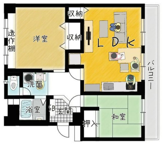 S52135-東大路高野第二住宅第5号棟【間取り】