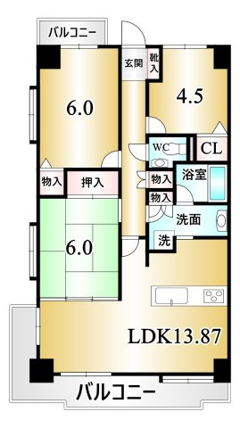ダイアパレス甲府城東Ⅱ【間取り】
