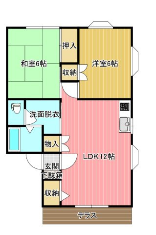 佐賀市西与賀町大字高太郎のアパート【間取り】